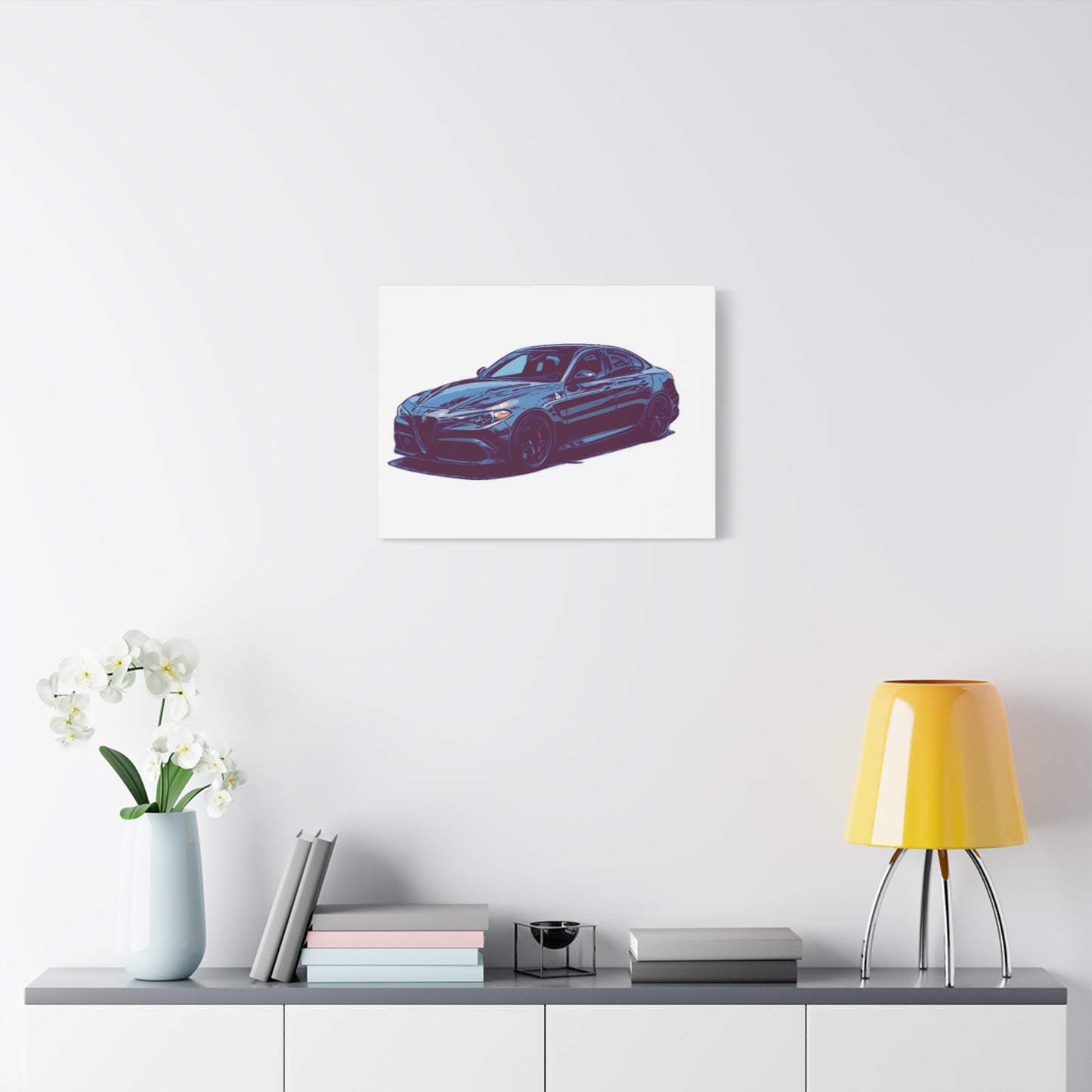 Obsidian Crest Sedan – Performance Sport Comic Car Wall Art