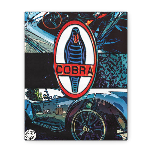 Vintage Fast Car Canvas Art Print for Automotive Enthusiasts and Classic Decor