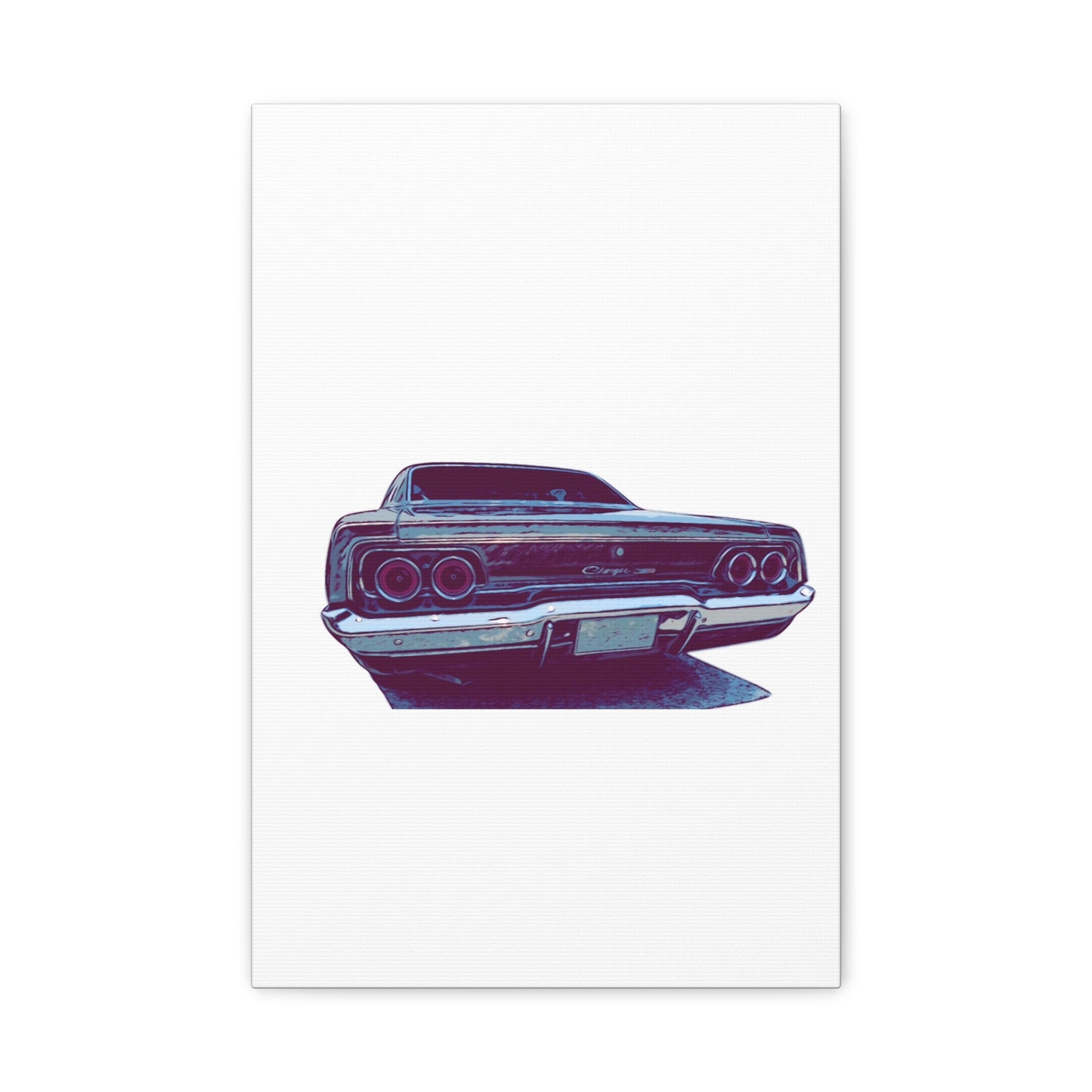 Chrome Exit – Classic Muscle Rear View Comic Car Wall Art