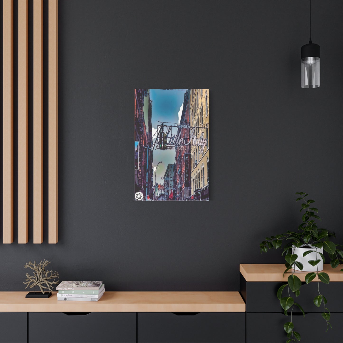 New York City Little Italy Matte Canvas Wall Art Urban Home Decor