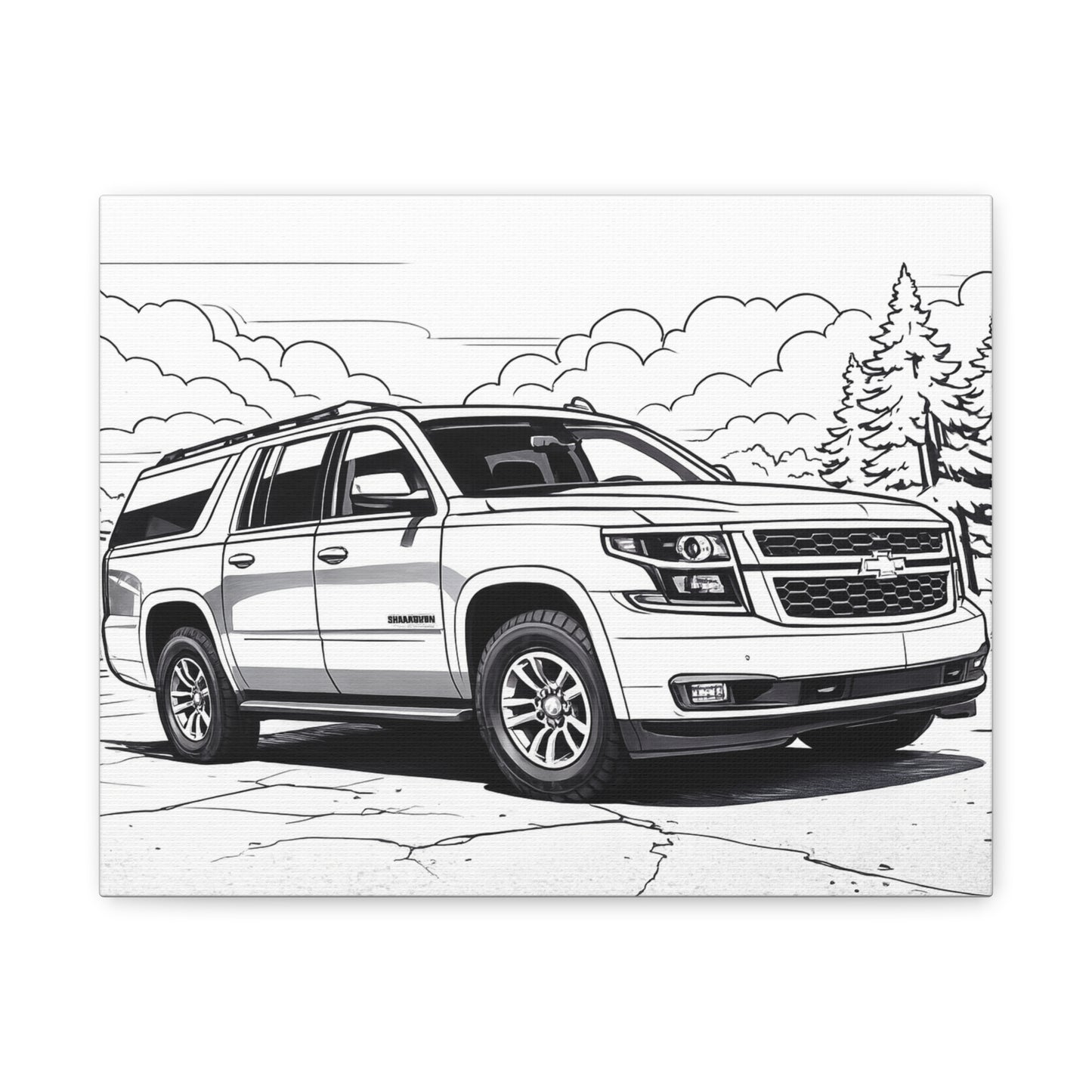 Automotive Coloring Canvas for Kids – Comic Cars™ Garage Art