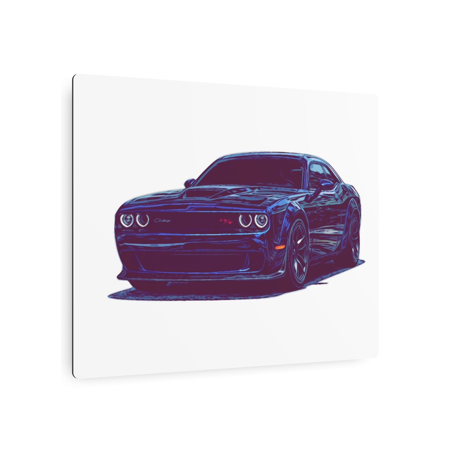 Midnight Muscle Coupe – Modern Street Performance Comic Car Wall Art